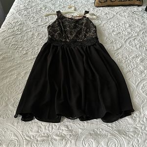 Francesca size small black lace dress